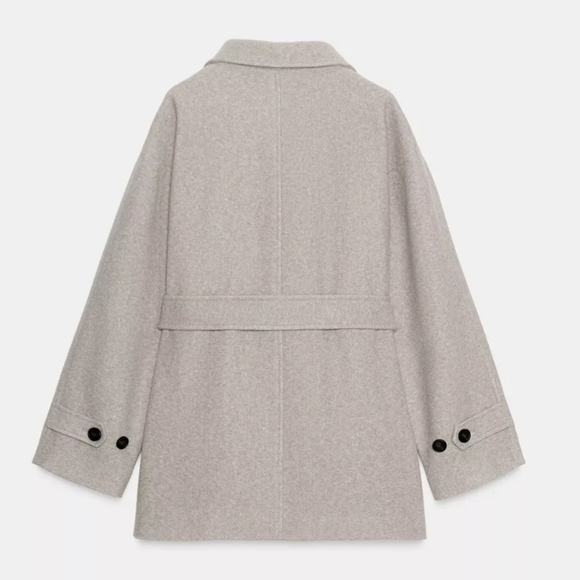 Zara Light Tan Wool Blend Outerwear - Picture 5 of 6